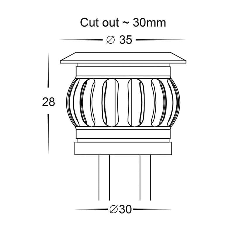 Havit Lighting Deck Lights Flame 316 Stainless Steel 0.5w LED Lights-For-You HV28261C 9350418003737