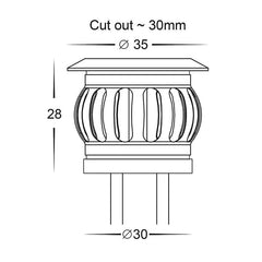 Havit Lighting Deck Lights Flame 316 Stainless Steel 0.5w LED Lights-For-You HV28261C 9350418003737