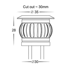 Havit Lighting Deck Lights Flame 316 Stainless Steel 6 X 0.5w Lights-For-You HV2826C 9350418003706