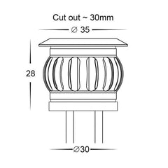 Havit Lighting Deck Lights Uton Polycarbonate 0.5w LED Deck Light by Havit Lighting - HV28271 Lights-For-You HV28271C 9350418009364