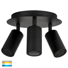 Havit Lighting Exterior Lighting Tivah Black 3 Light Round Plate Lights-For-You HV4001T-3-BLK-RND 9350418016959