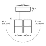 Havit Lighting Exterior Lighting Tivah Mini Double Adjustable LED Lights-For-You HV1327MR11NW 9350418018793