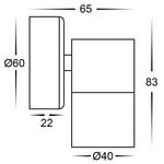 Havit Lighting Exterior Lighting Tivah Mini Fixed Down LED Wall Light Lights-For-You HV1107MR11NW 9350418018748