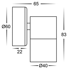 Havit Lighting Exterior Lighting Tivah Mini Fixed Down LED Wall Light Lights-For-You HV1107MR11NW 9350418018748