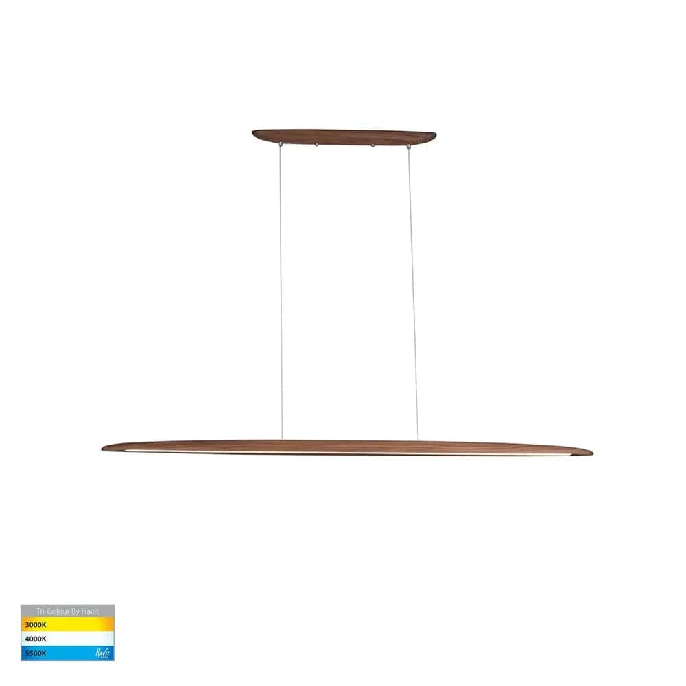 Havit Lighting Indoor Pendants Noce Linear LED Pendant Light 1300mm/1800mm in Walnut Timber Lights-For-You HV6010T