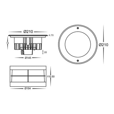 Havit Lighting Inground Lights Split 316 Stainless Steel 24w LED Lights-For-You