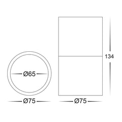 Havit Lighting LED Downlights Nella Black 7w Surface Mounted LED Lights-For-You