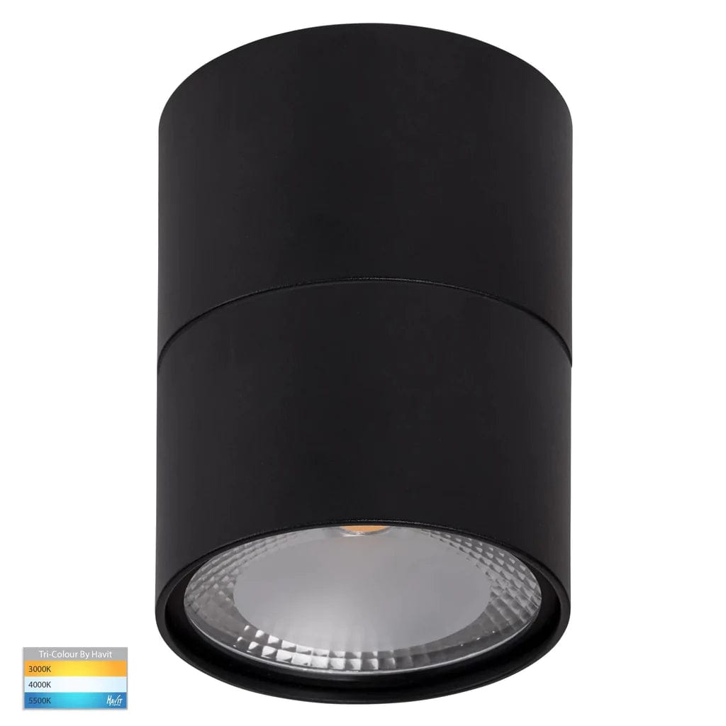 Havit Lighting LED Downlights Nella White 12w Surface Mounted LED Downlight Lights-For-You HV5803T-BLK-EXT 9350418018823