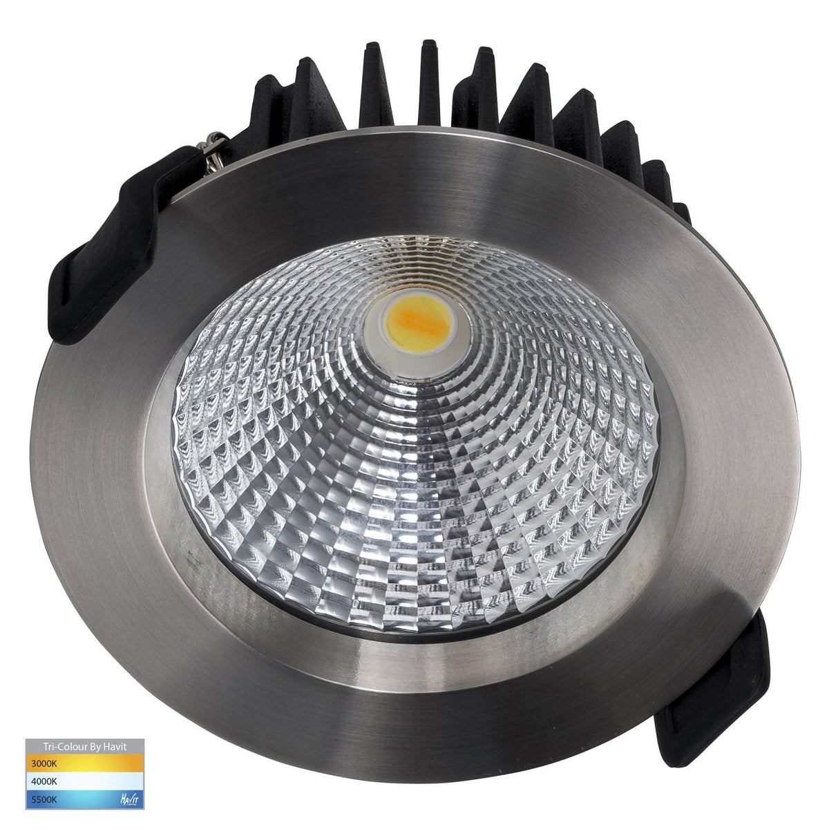 Havit Lighting LED Downlights Ora 316 Stainless Steel Fixed TRI Colour Lights-For-You HV5530T-SS316 9350418013446