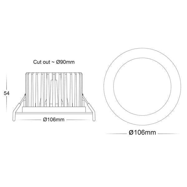 Havit Lighting LED Downlights Ora 316 Stainless Steel Fixed TRI Colour Lights-For-You HV5530T-SS316 9350418013446