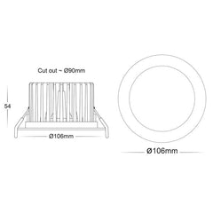 Havit Lighting LED Downlights Ora 316 Stainless Steel Fixed TRI Colour Lights-For-You HV5530T-SS316 9350418013446