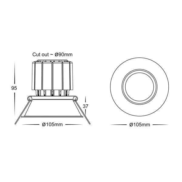 Havit Lighting LED Downlights Prime White Fixed Deep LED Lights-For-You