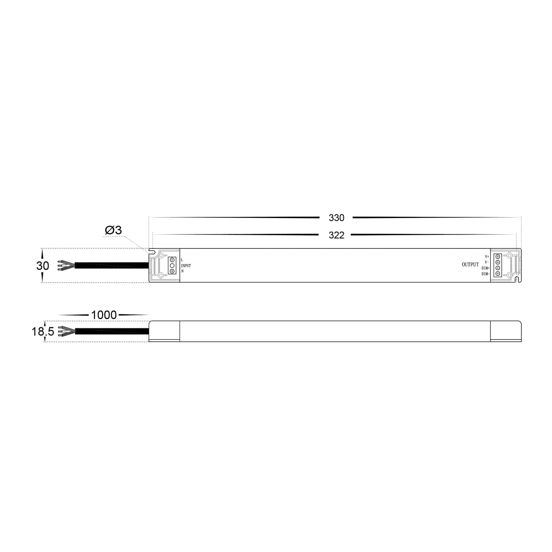 Havit Lighting LED Drivers 100W IP20 Triac  1 Dimmable Lights-For-You