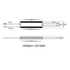 Havit Lighting LED Drivers 150w Dali Push Dim LED Driver 12v or 24v DC Lights-For-You