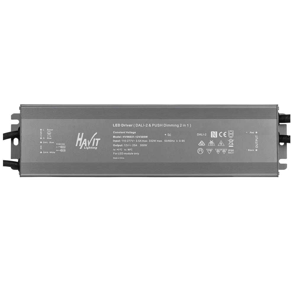 Havit Lighting LED Drivers Grey / 12v DC 300w Dali + Push Dim LED Driver 12v or 24v DC in Anodised Grey Havit Lighting - HV96631-12V300W, HV96631-24V300W Lights-For-You HV96631-12V300W