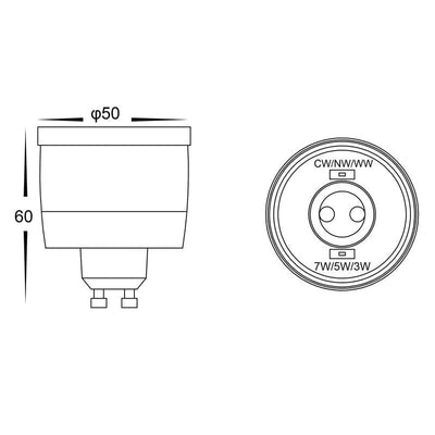 Havit Lighting LED Globes HV9506D - TRI- Colour 9in1 240v GU10 Dimmable LED Globe Lights-For-You HV9506D 9350418002655