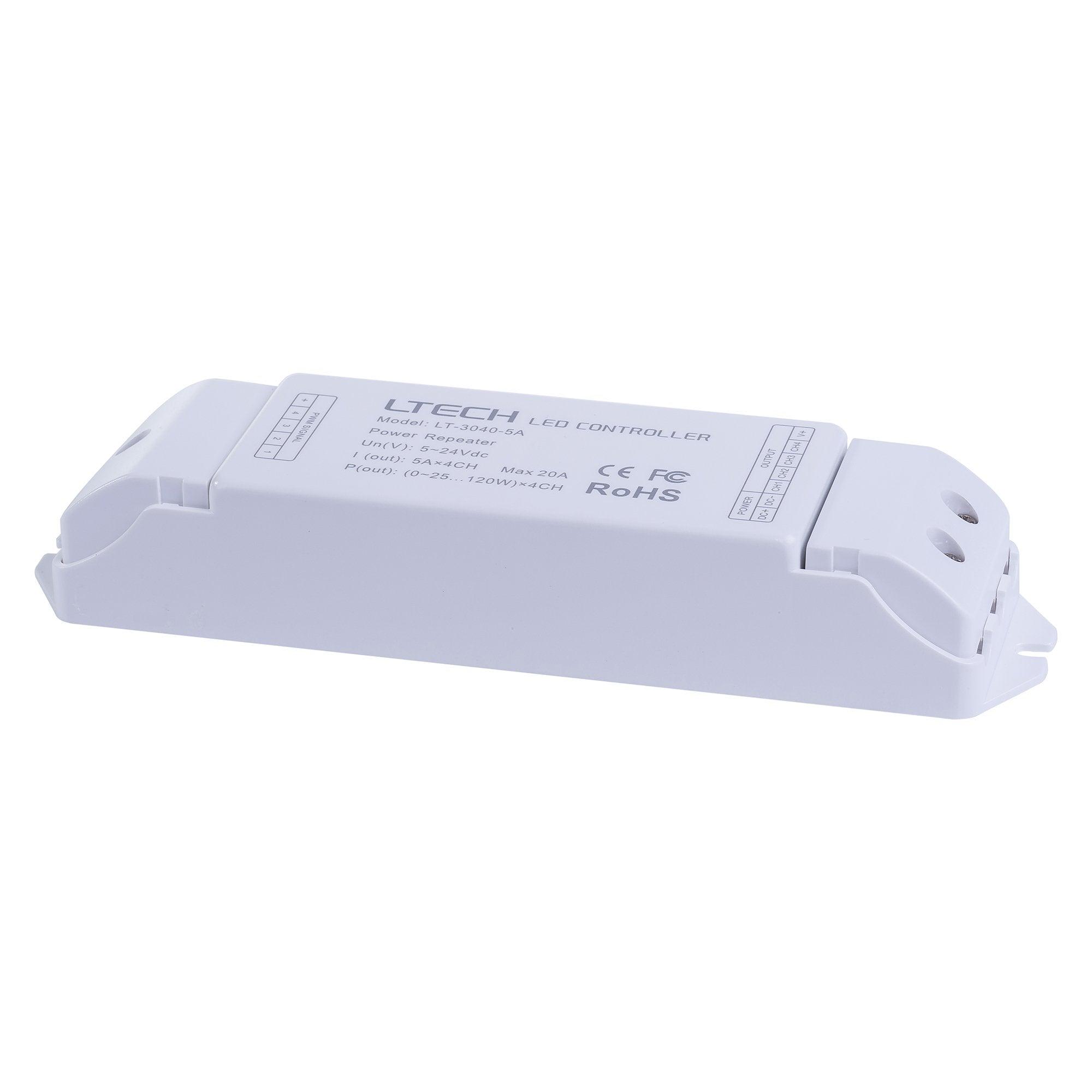 Havit Lighting LED Strip Controllers White 4 Channel LED Strip Repeater by Havit Lighting - HV9104-LT-3040-5A Lights-For-You HV9104-LT-3040-5A