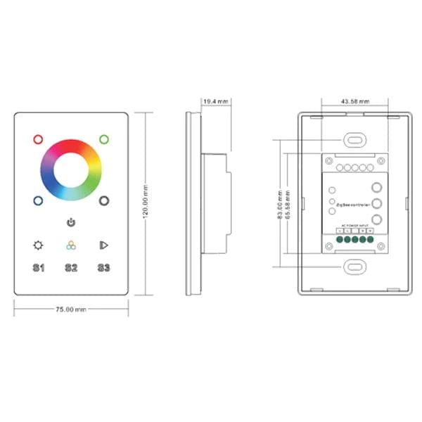 Havit Lighting LED Strip Controllers RGBW Zigbee LED Touch Panel Lights-For-You HV9101-ZB-RGBWTP 9350418012913