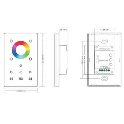 Havit Lighting LED Strip Controllers RGBW Zigbee LED Touch Panel Lights-For-You HV9101-ZB-RGBWTP 9350418012913