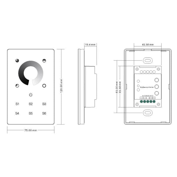 Havit Lighting LED Strip Controllers Single Coloured Zigbee LED Touch Panel Lights-For-You HV9101-ZB-SCTP 9350418012906