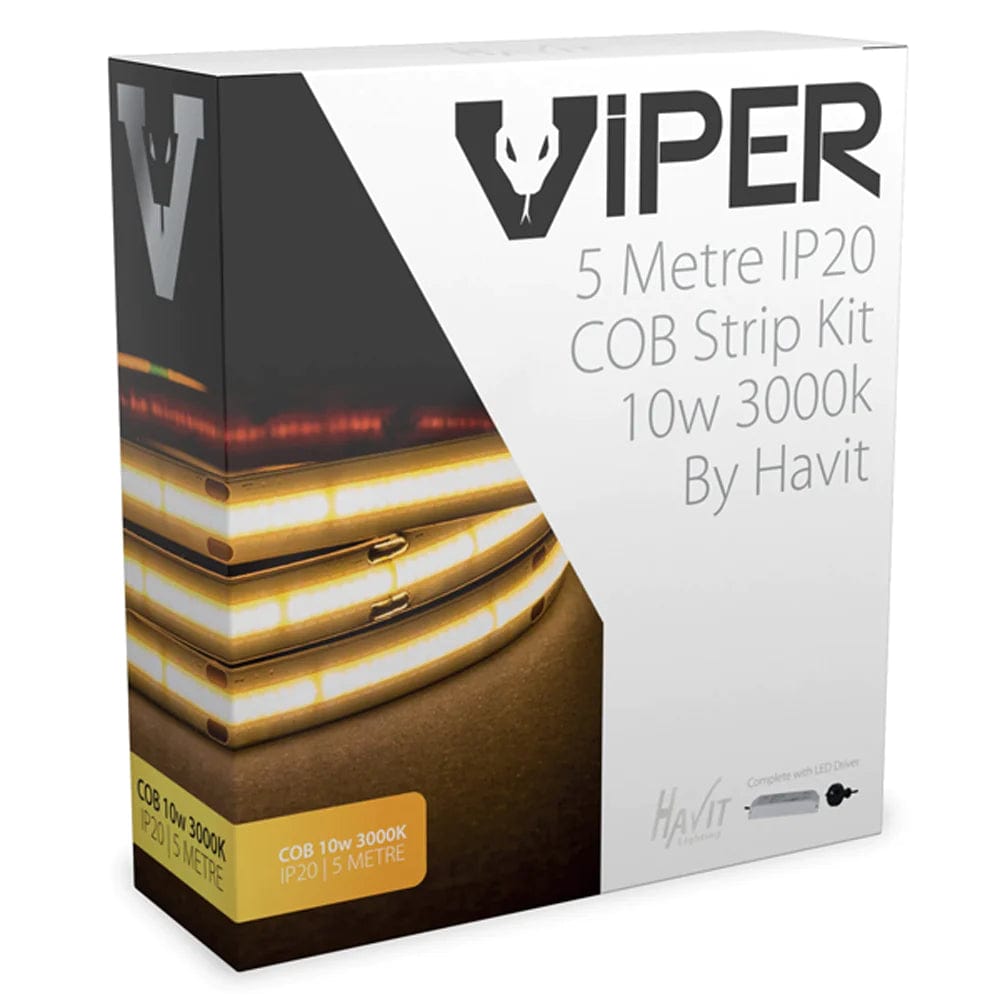 Havit Lighting LED Strips Golden COB Viper LED Strip Kit 10w 5m 3000k Havit Lighting - VPR9763IP20-512-5M Lights-For-You VPR9763IP20-512-5M