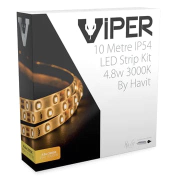 Havit Lighting LED Strips Golden / 3000k VIPER 4.8w 10m LED Strip kit 3000k - VPR9733IP54-60-10M Lights-For-You VPR9733IP54-60-10M