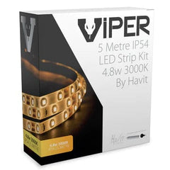 Havit Lighting LED Strips Golden / 3000k VIPER 4.8w 5m LED Strip kit 3000k - VPR9733IP54-60-5M Lights-For-You VPR9733IP54-60-5M