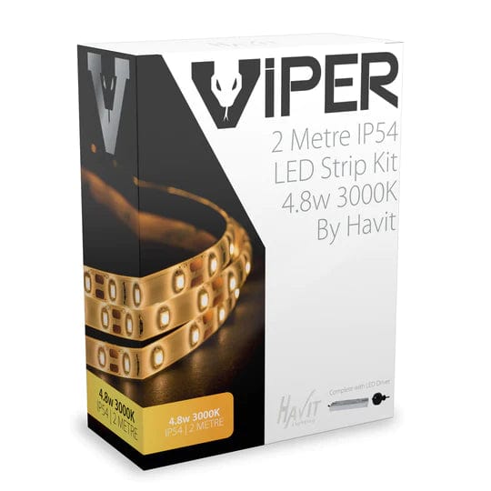 Havit Lighting LED Strips Golden / 3000k Viper DIY LED Strip Kit 4.8w 2 Meters Warm White IP54 Havit Lighting - VPR9733IP54-60-2M Lights-For-You VPR9733IP54-60-2M