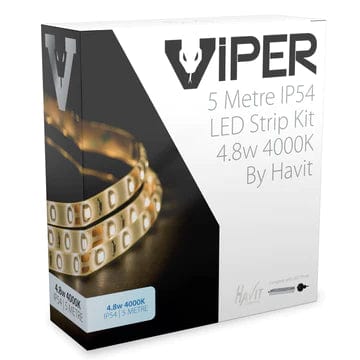 Havit Lighting LED Strips Golden / 4000k VPR9735IP54-60-5M - VIPER 4.8w 5m LED Strip kit 4000k Lights-For-You VPR9735IP54-60-5M