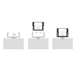 Havit Lighting Lighting 16mm x 12mm Black Shallow Square Aluminium LED Profile Havit Lighting - HV9693-1612-BLK Lights-For-You