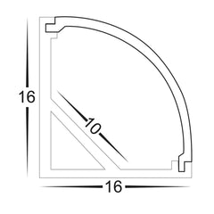 Havit Lighting Lighting 16mm x 16mm Black Corner Lights-For-You