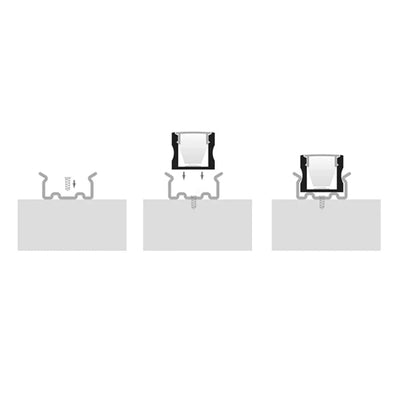 Havit Lighting Lighting 18mm x 15mm Deep Square Silver/Black/White Aluminium Profile Havit Lighting - HV9693-1815 Lights-For-You