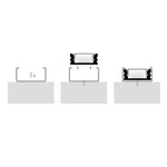 Havit Lighting Lighting 18mm x 9mm Black Shallow Square LED Profile Havit Lighting - HV9693-1707-BLK Lights-For-You