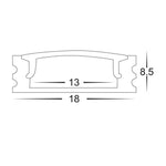 Havit Lighting Lighting 18mm x 9mm Black Shallow Square LED Profile Havit Lighting - HV9693-1707-BLK Lights-For-You