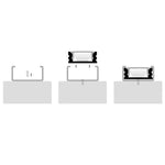 Havit Lighting Lighting 18mm x 9mm Silver Square Aluminium LED Profile Havit Lighting HV9693-1707 Lights-For-You