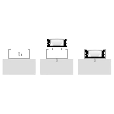 Havit Lighting Lighting 18mm x 9mm White Shallow Square LED Profile Havit Lighting - HV9693-1707-WHT Lights-For-You