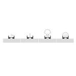 Havit Lighting Lighting 19mm x 21mm Silver Square Semi Lights-For-You