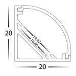 Havit Lighting Lighting 20mm x 20mm LED Corner Lights-For-You HV9691-2020-3M