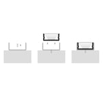 Havit Lighting Lighting 23mm x 10mm Shallow Square Aluminium LED Profile Black Havit Lighting - HV9693-2310-BLK Lights-For-You