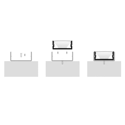 Havit Lighting Lighting 23mm x 10mm Silver Shallow Square Aluminium LED Profile Havit Lighting - HV9693-2310 Lights-For-You