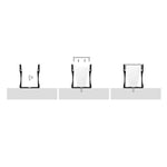 Havit Lighting Lighting 23mm x 28mm Silver Deep Square Aluminium LED Profile Havit Lighting - HV9693-2320 Lights-For-You