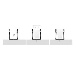 Havit Lighting Lighting 23mm x 28mm Silver Deep Square Aluminium LED Profile Havit Lighting - HV9693-2320 Lights-For-You