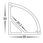 Havit Lighting Lighting 30mm x 30mm Silver Larger Corner Lights-For-You