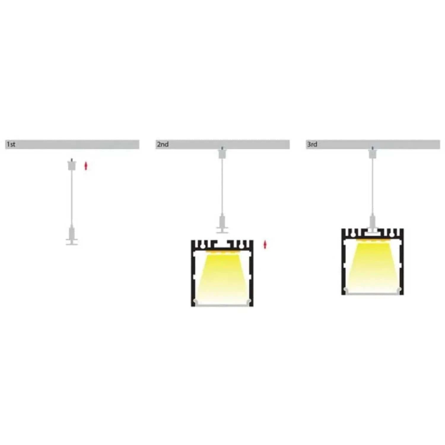 Havit Lighting Lighting 35mm x 37mm Black Deep Square Aluiminium LED Profile Havit Lighting - HV9693-3537-BLK Lights-For-You