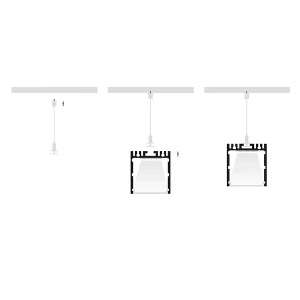 Havit Lighting Lighting 35mm x 37mm White Deep Square Aluminium LED Profile Havit Lighting - HV9693-3537-WHT Lights-For-You