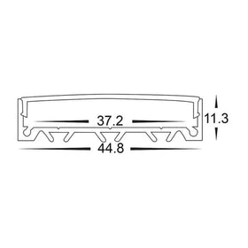 Havit Lighting Lighting 45mm x 11mm Silver Square Large Shallow LED Profile Havit Lighting - HV9693-4511 Lights-For-You