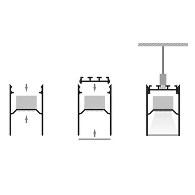 Havit Lighting Lighting 49mm x 75mm Silver Square Deep LED Profile Havit Lighting - HV9693-4975 Lights-For-You