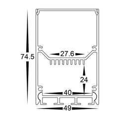 Havit Lighting Lighting 49mm x 75mm Silver Square Deep LED Profile Havit Lighting - HV9693-4975 Lights-For-You