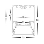 Havit Lighting Lighting 52mm x 70mm Deep Square LED Profile in Black or White Havit Lighting - HV9693-5270 Lights-For-You