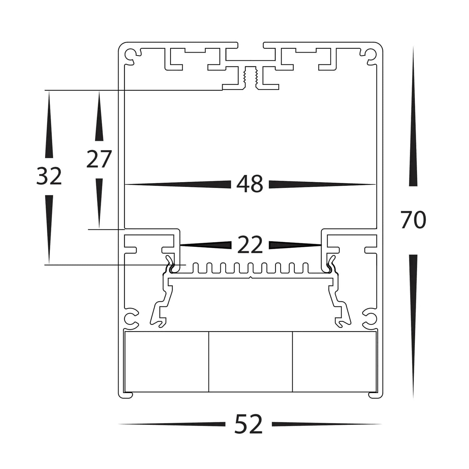 Havit Lighting Lighting 52mm x 70mm Low Glare Deep Square LED Profile in Black or White Havit Lighting - HV9693-5271 Lights-For-You